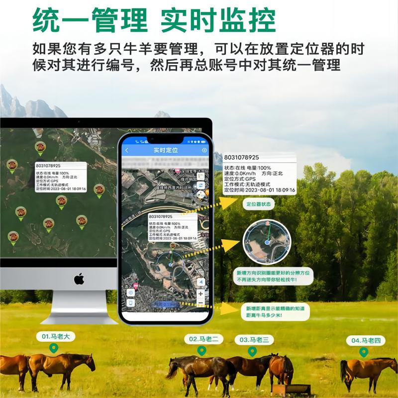 畜牧業牛羊馬定位器